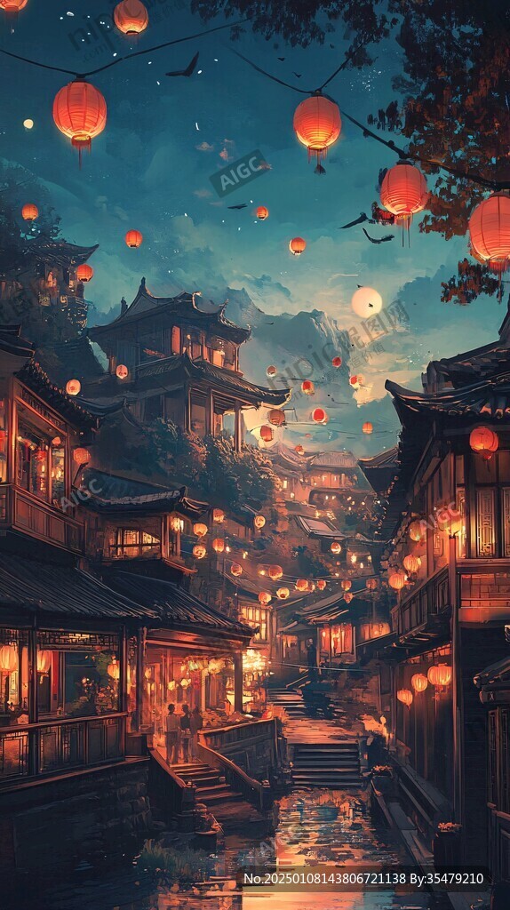 古风夜景