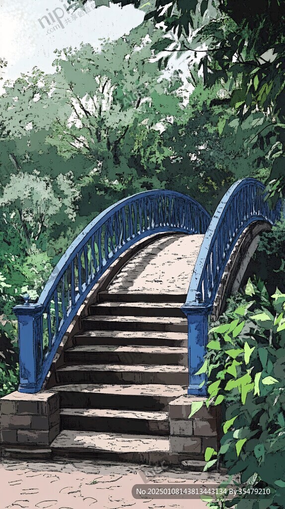 小桥插画