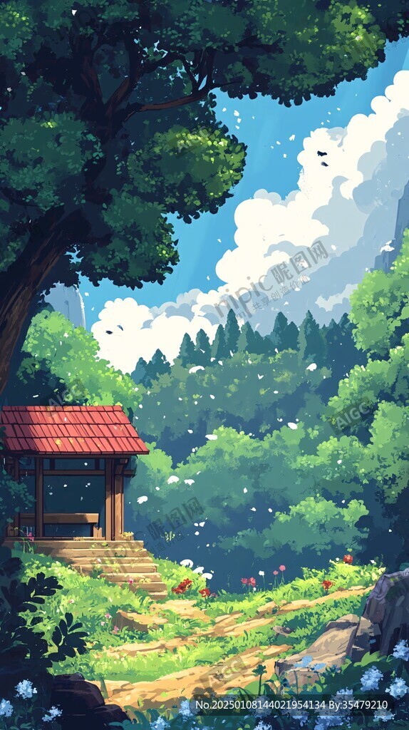 户外场景插画