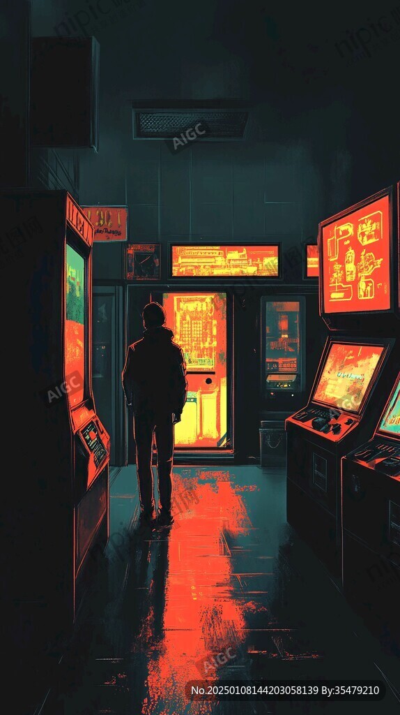 场景赛博插画