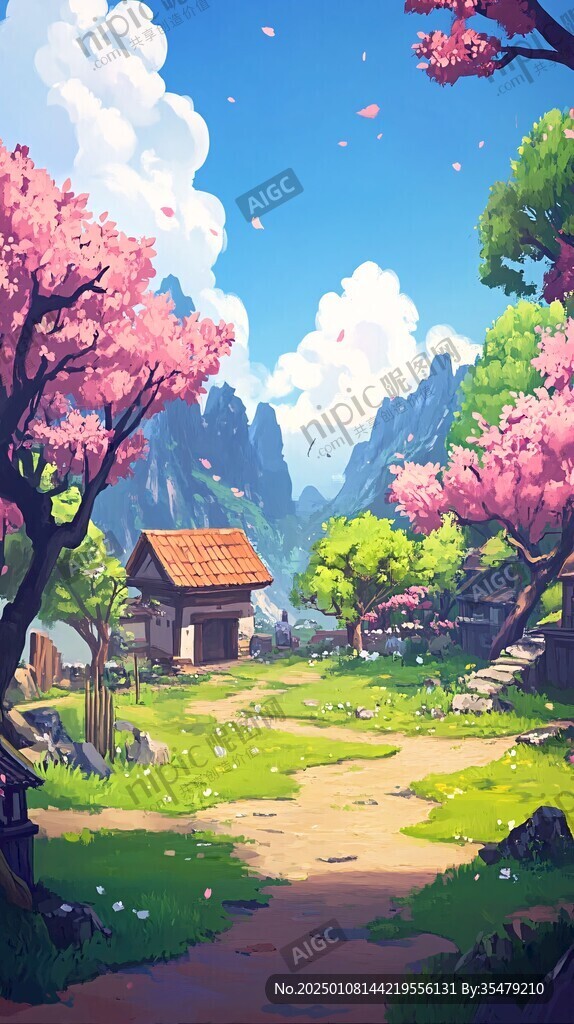 古风场景春暖花开