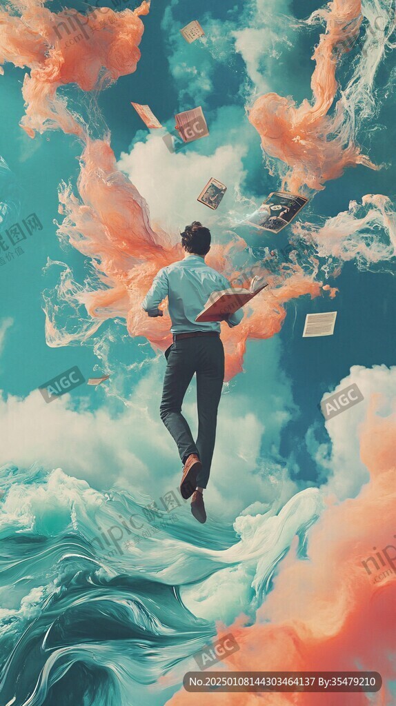 梦幻人物创意插画