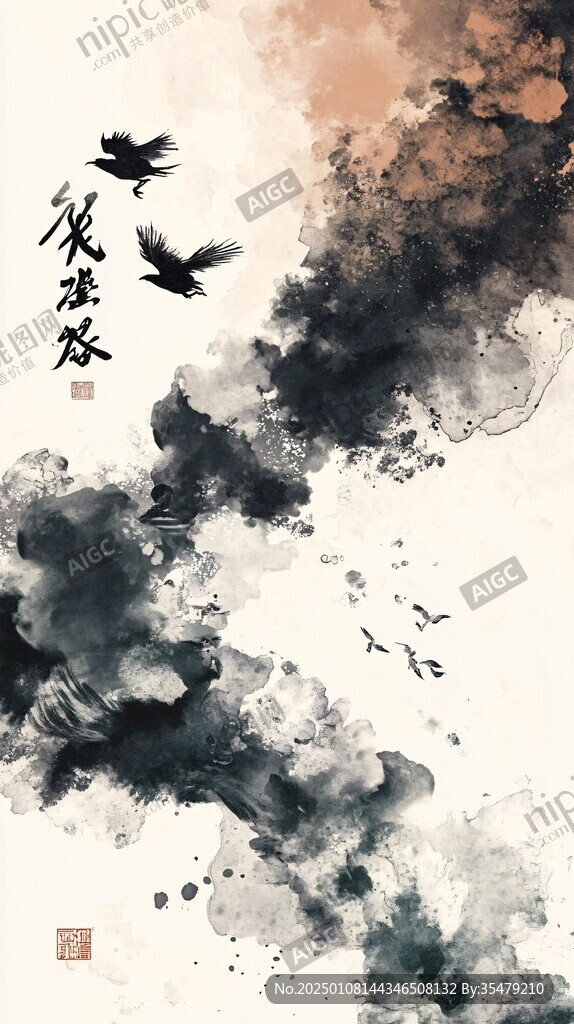 墨痕飞鸟