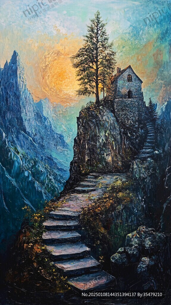 高山油画