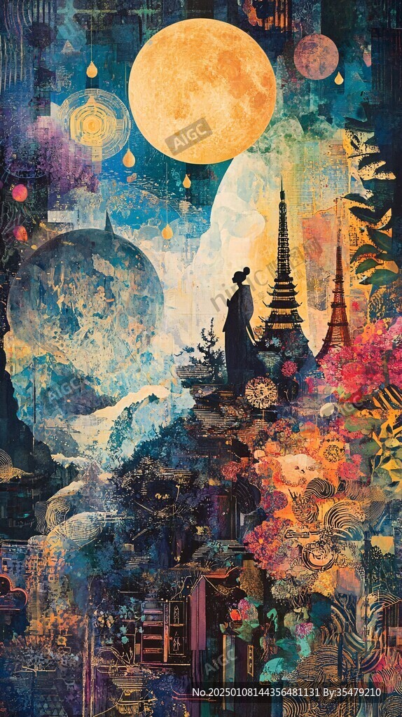 星月河幻想插画