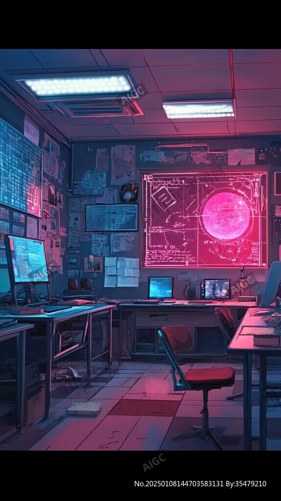 场景赛博插画