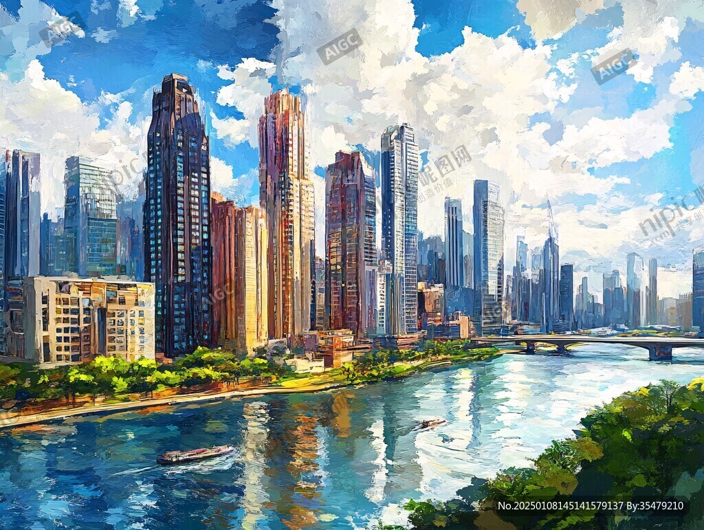 写实城市画