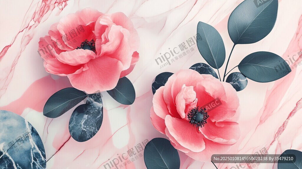 3d立体唯美花卉