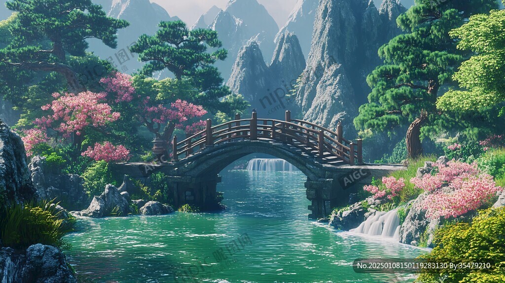 古风山水场景