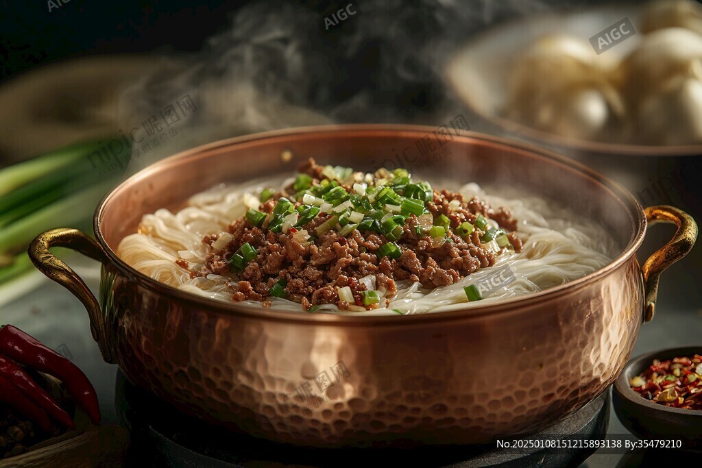 深底上的肉末粉条