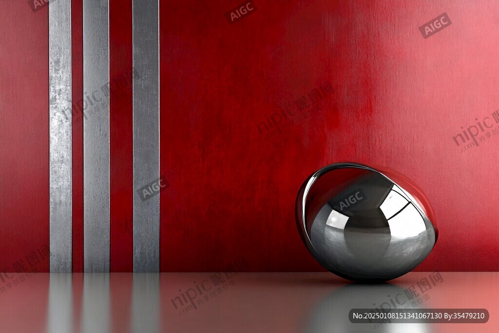 红色球体创意场景