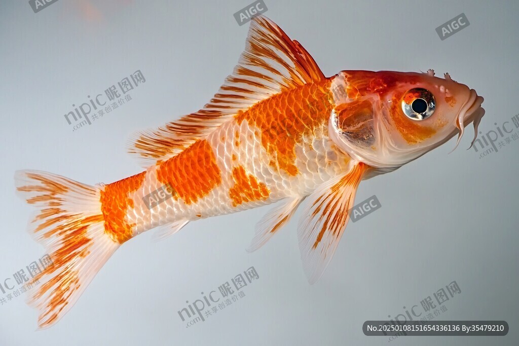 绯写锦鲤特写