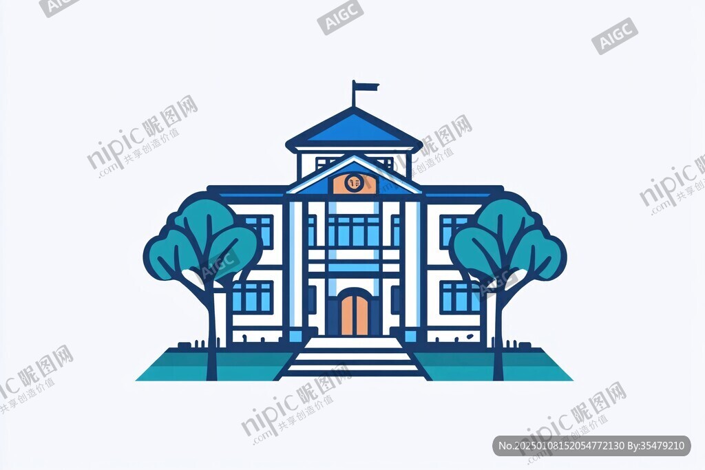 交通大学建筑插画