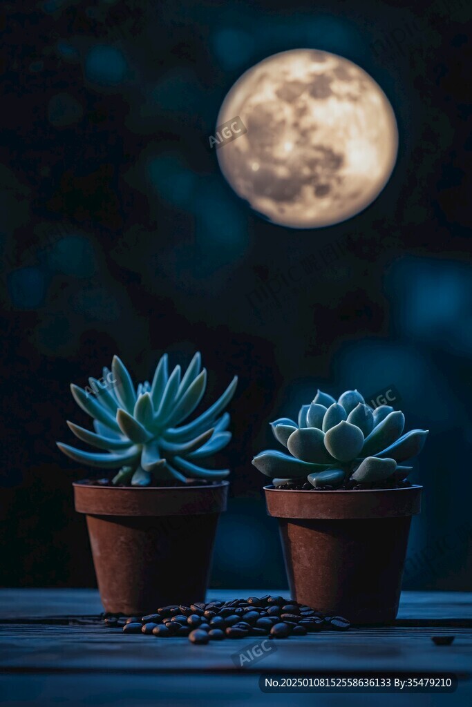 唯美月夜花
