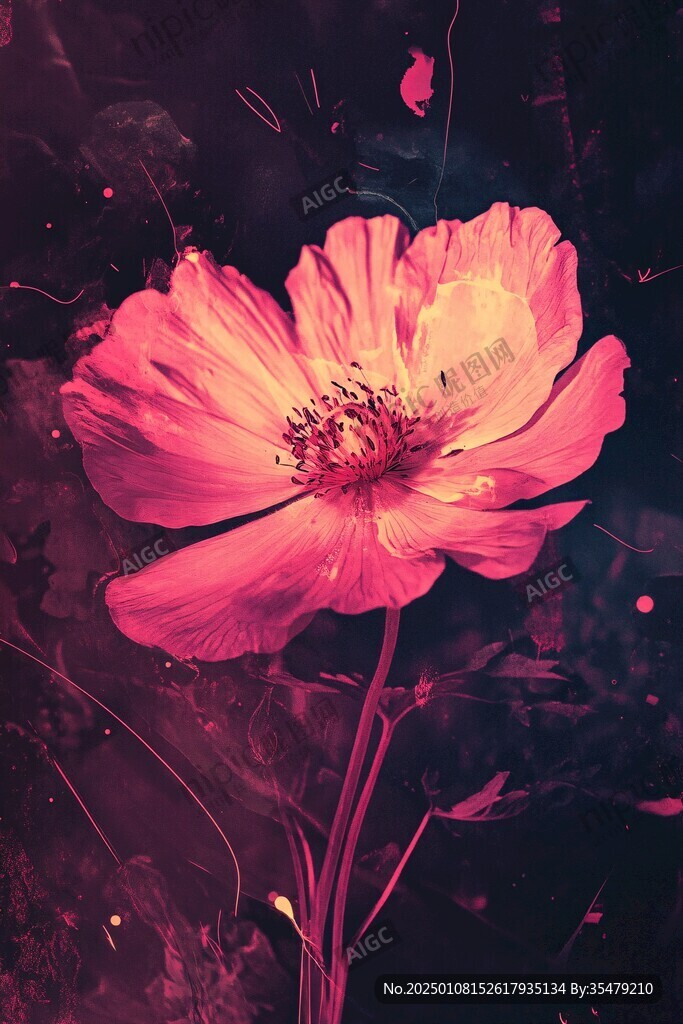 梦幻绚丽花朵