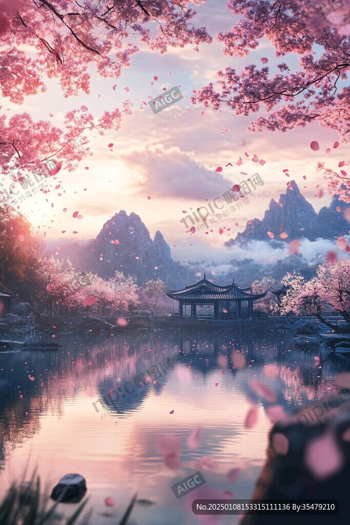 古风场景春暖花开