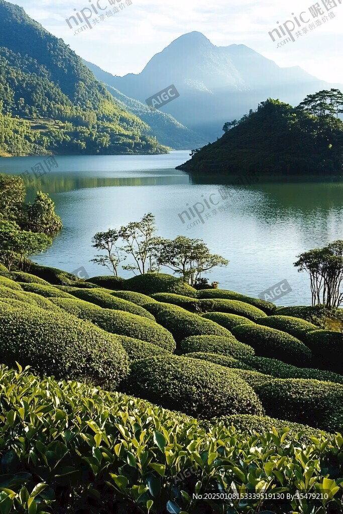 茶园及湖区