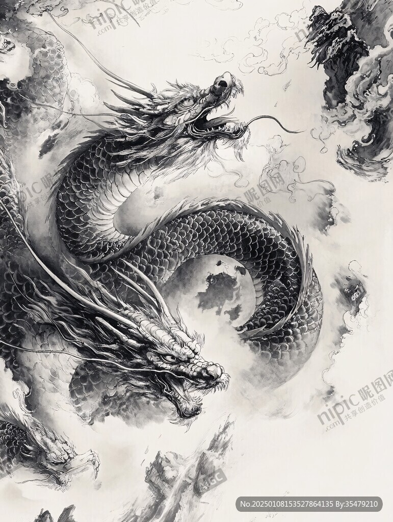 高清唯美双龙戏珠