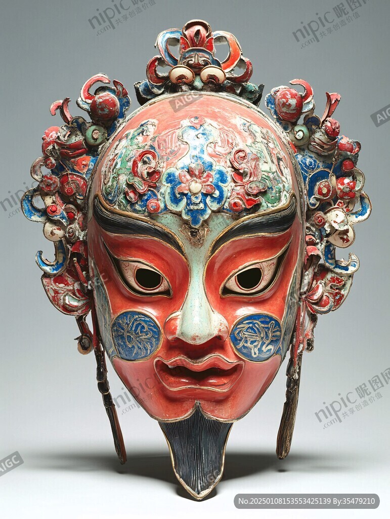 花脸面具川剧工艺品