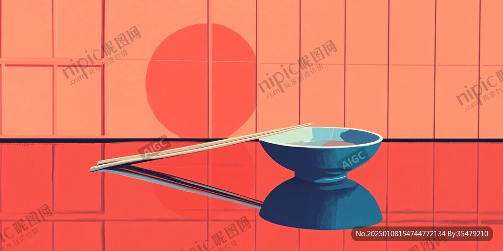 中药称插画