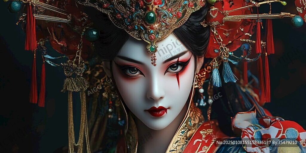 半面妆人物