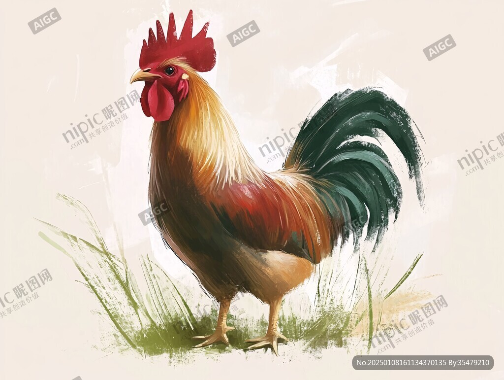 走地鸡插画