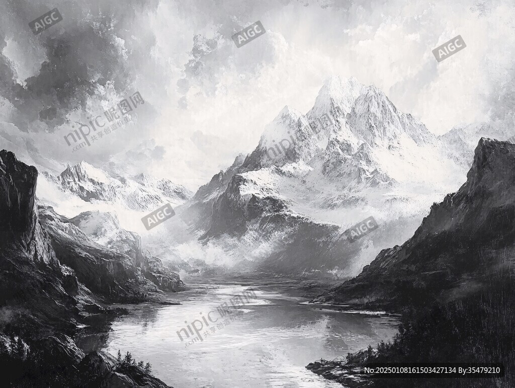 雪山原画