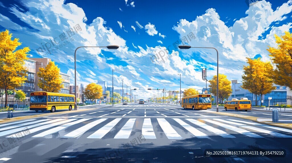 金黄色的街道
