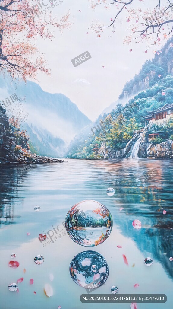 唯美山水照