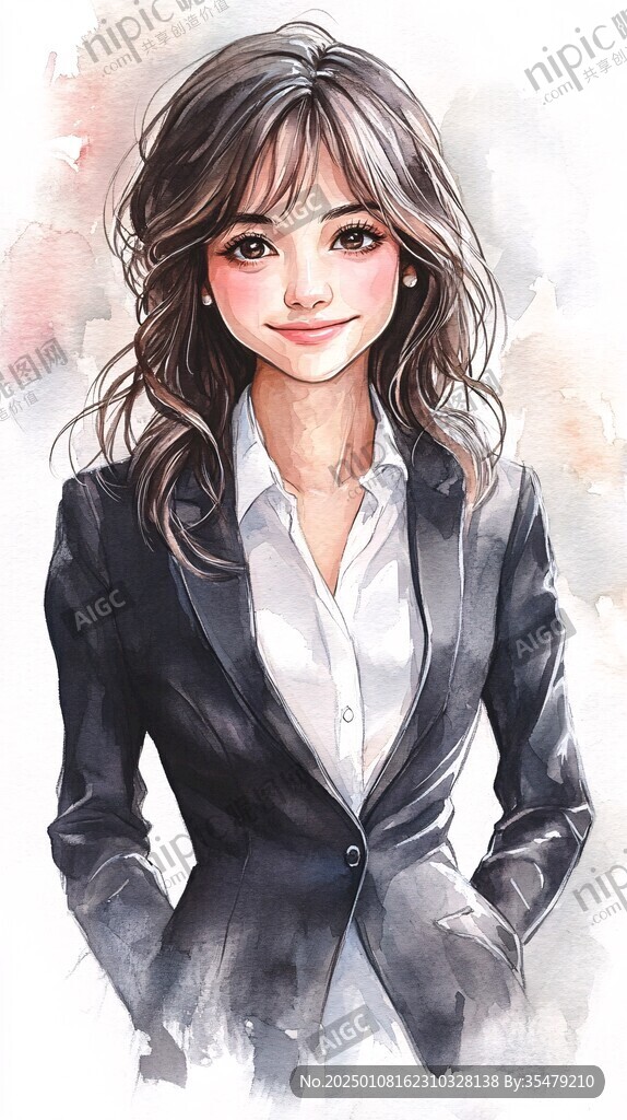 知性白领插画