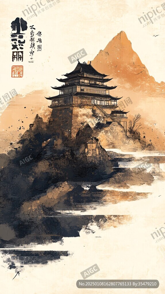 镇淮楼插画