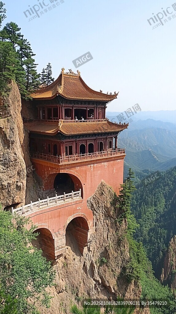 悬崖上的古建筑