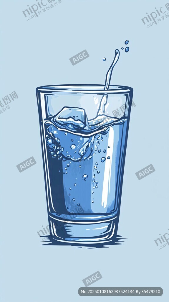 水杯插画