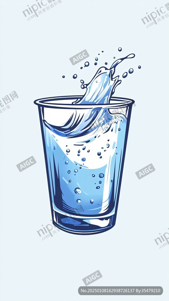 矿泉水插画
