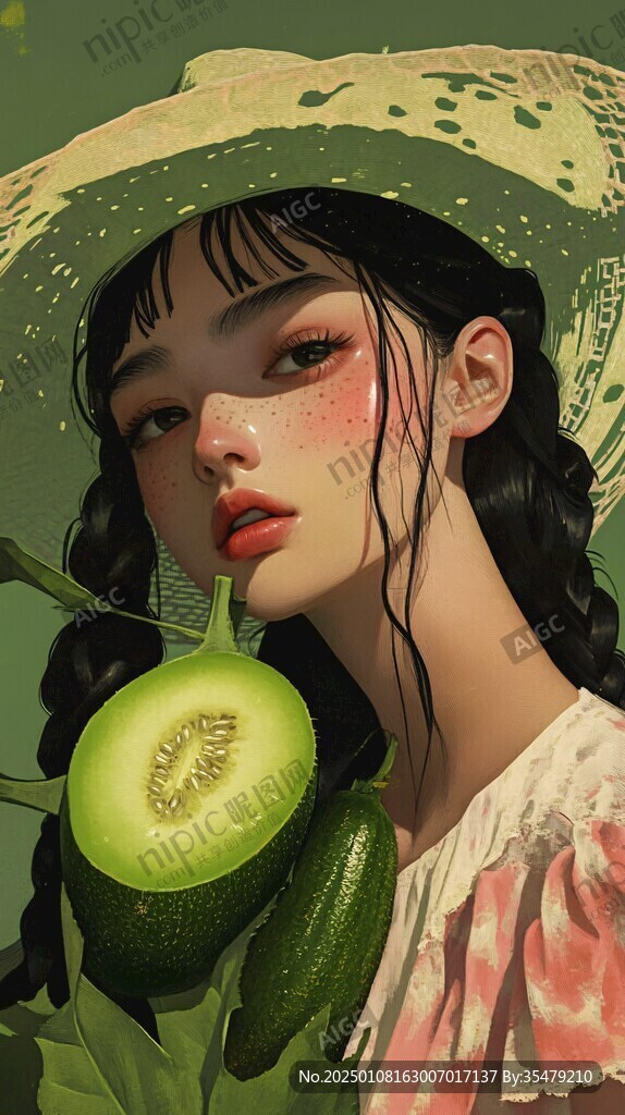 玫珑瓜插画