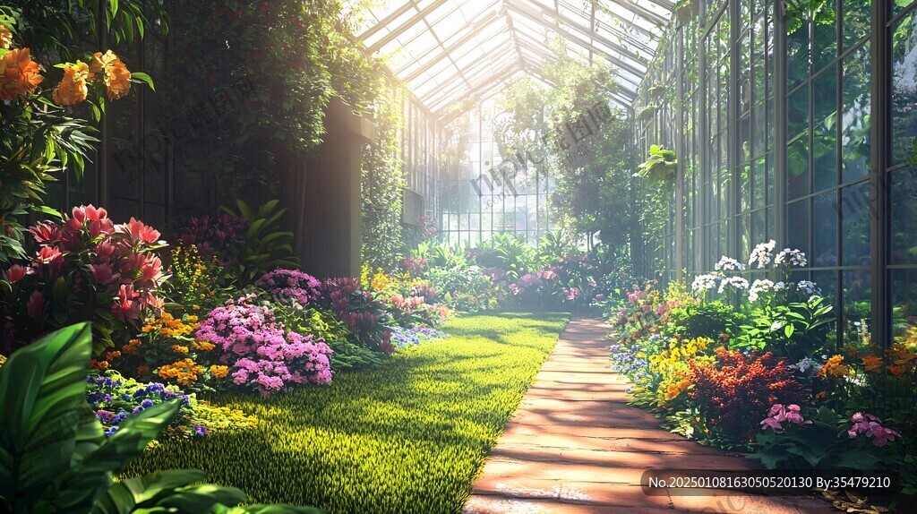 现代大棚花圃