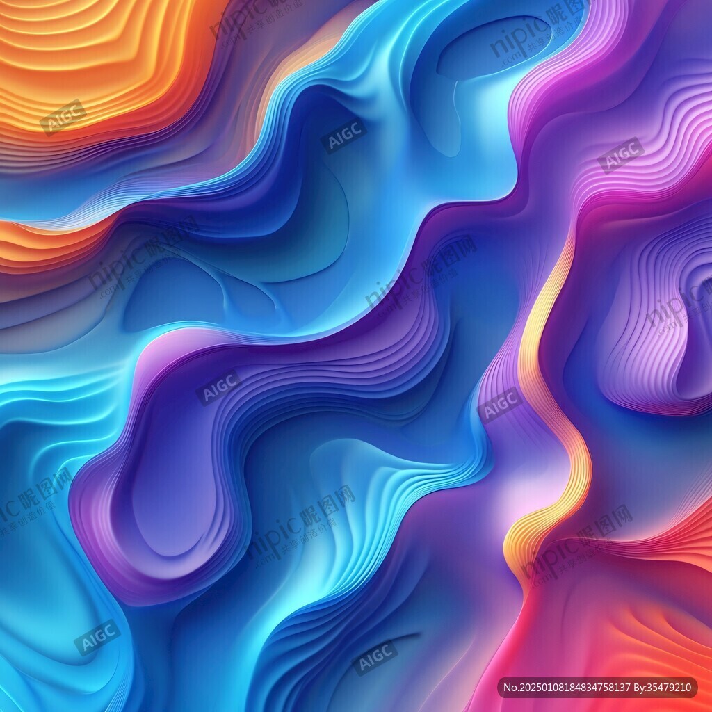 肌理彩色流体背景