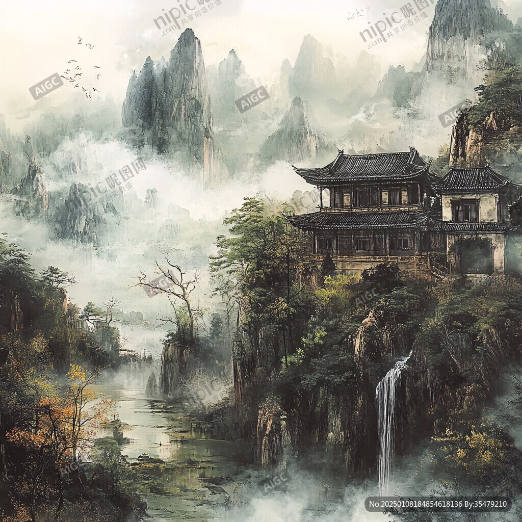 古风山水场景