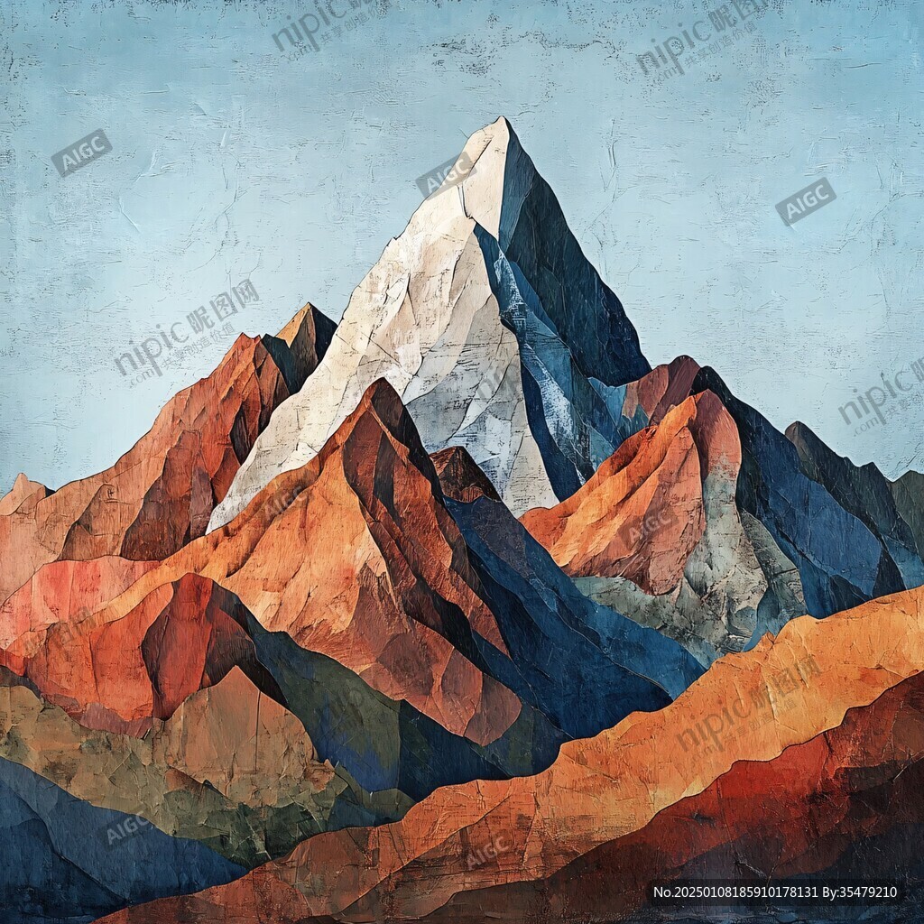 彩绘山