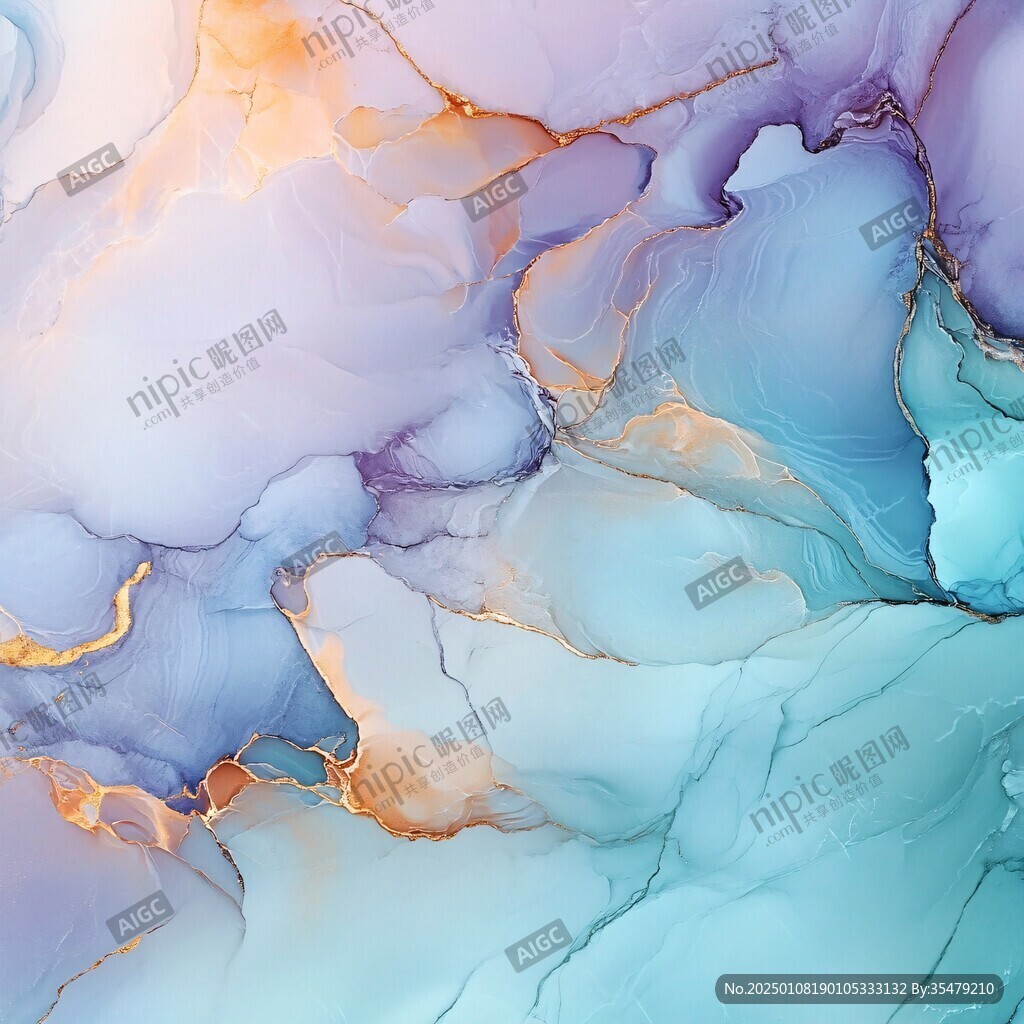 渐变抽象流体装饰画