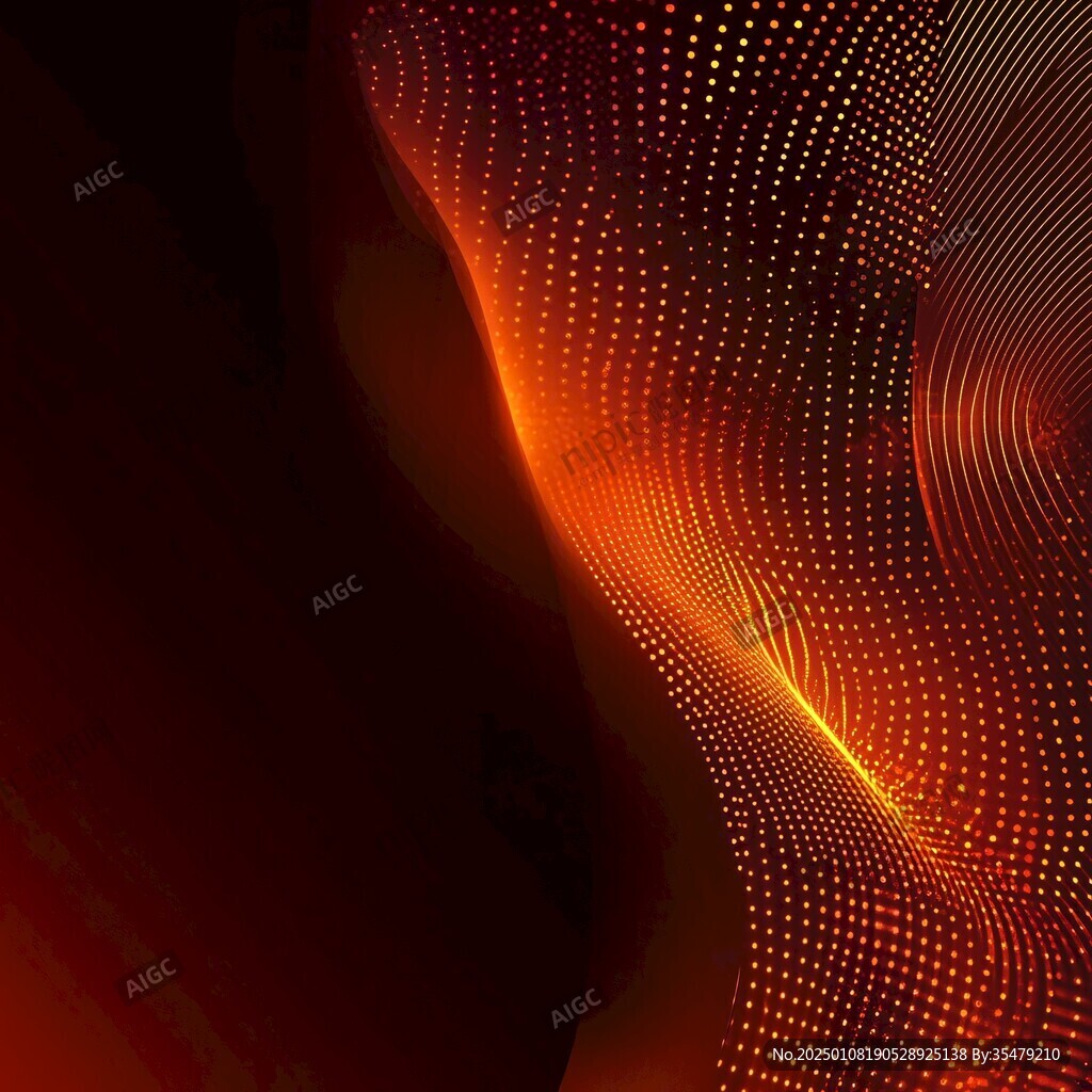 高端橙色科技背景