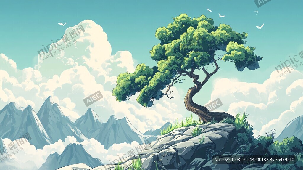 风景场景插画