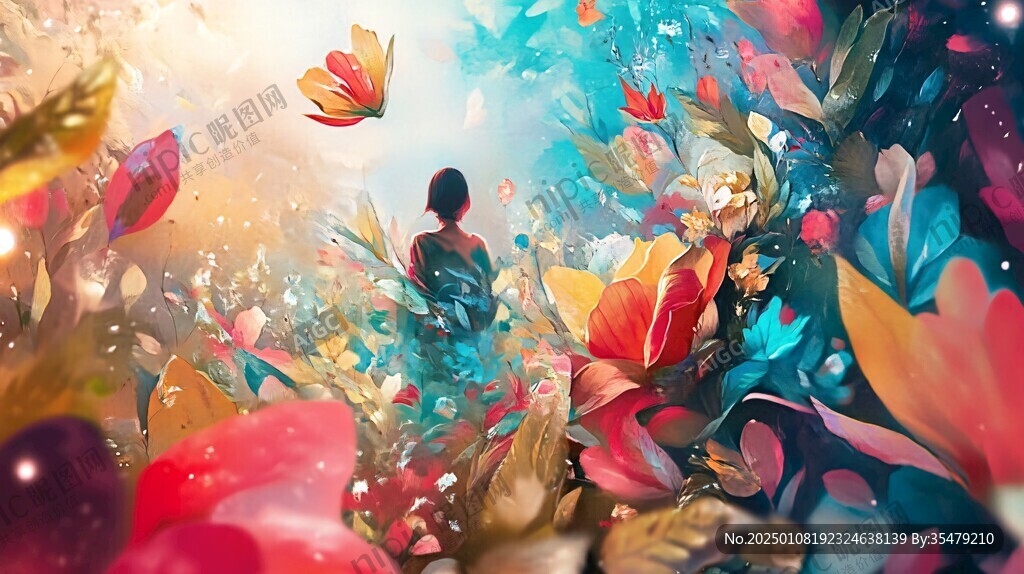 炫彩唯美插画