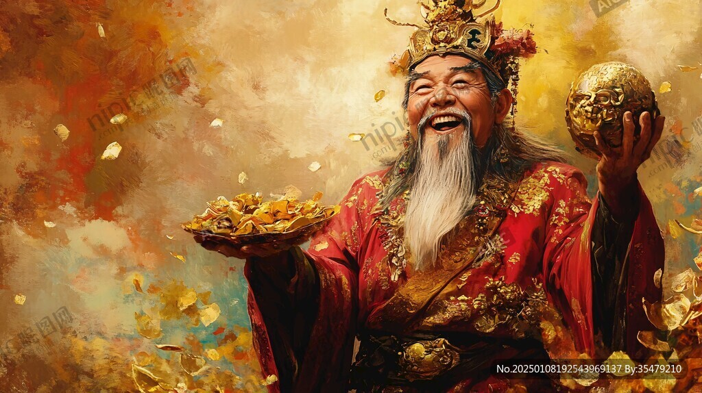 财神手拿元宝