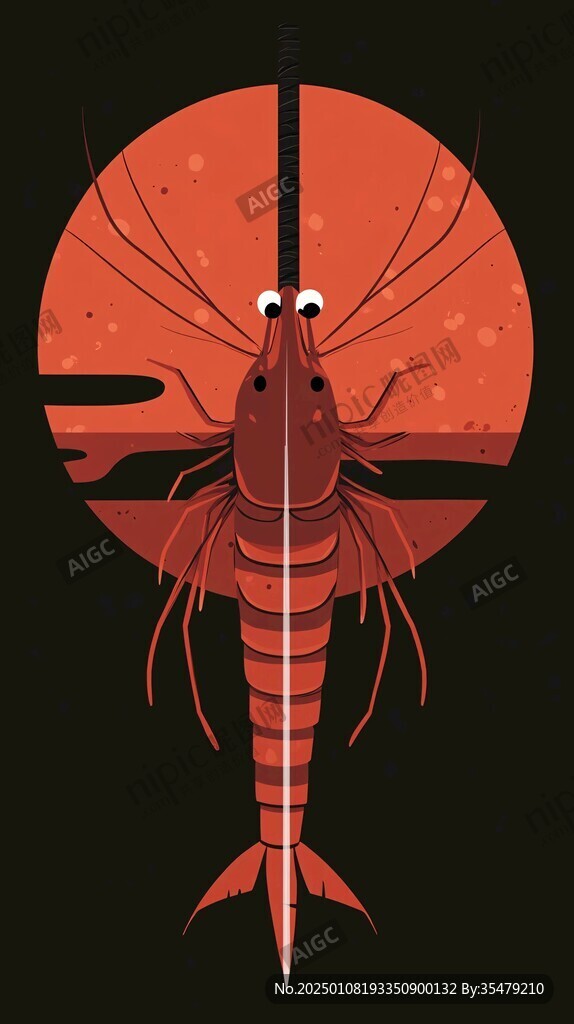 龙虾插画澳龙