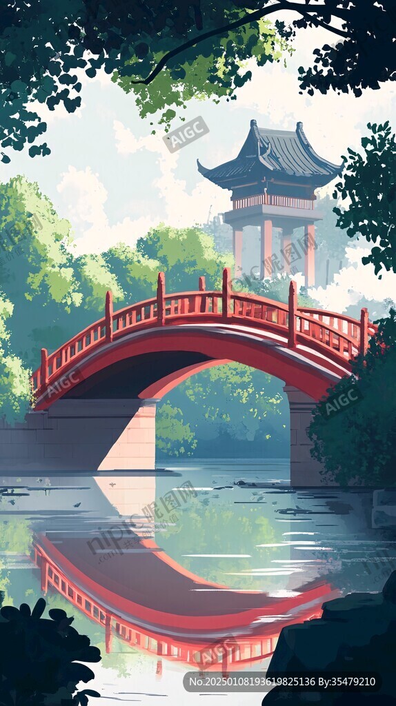 五亭桥插画