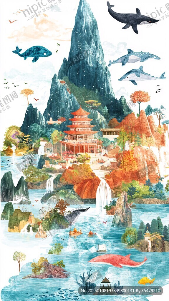日光岩插画