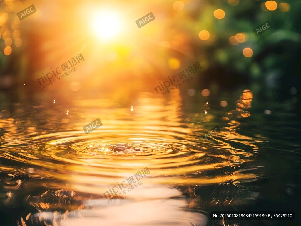 阳光下的水面