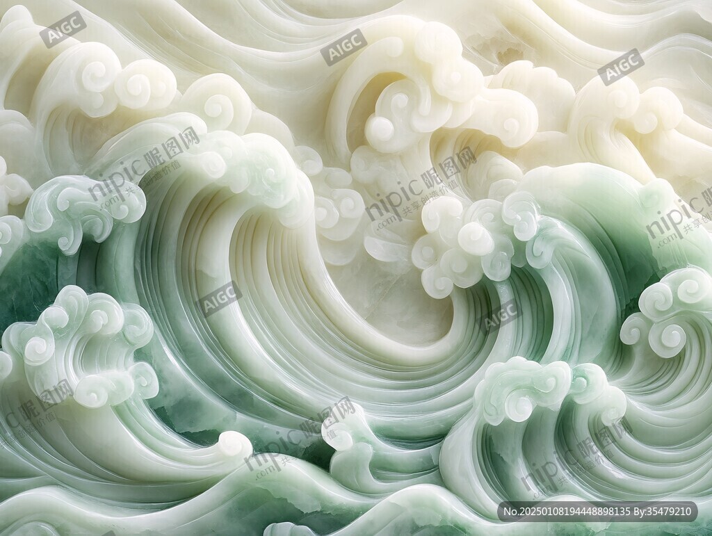 浪涛翻滚包装底纹