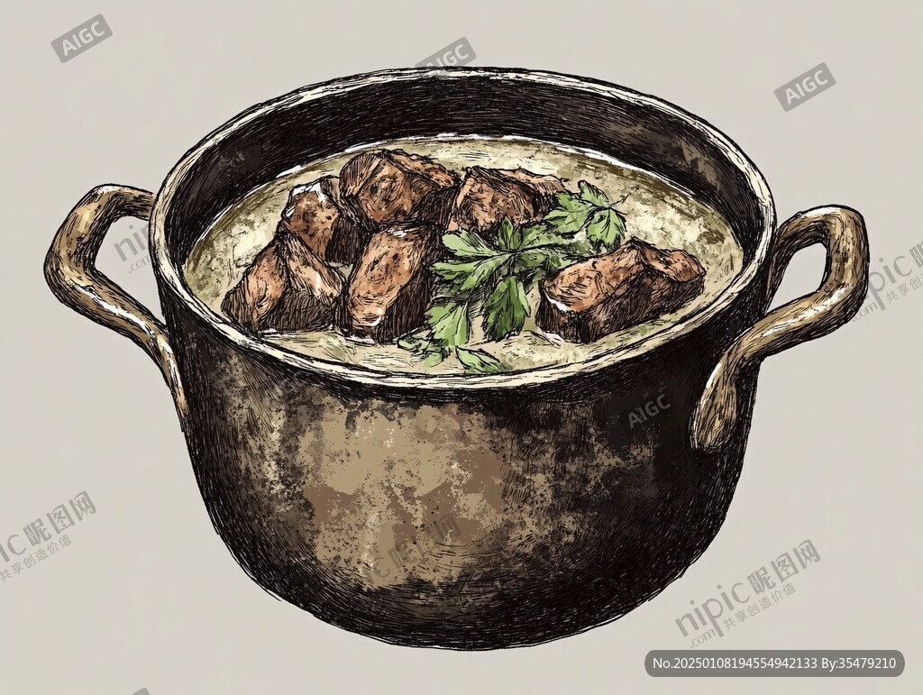 手绘罐罐肉